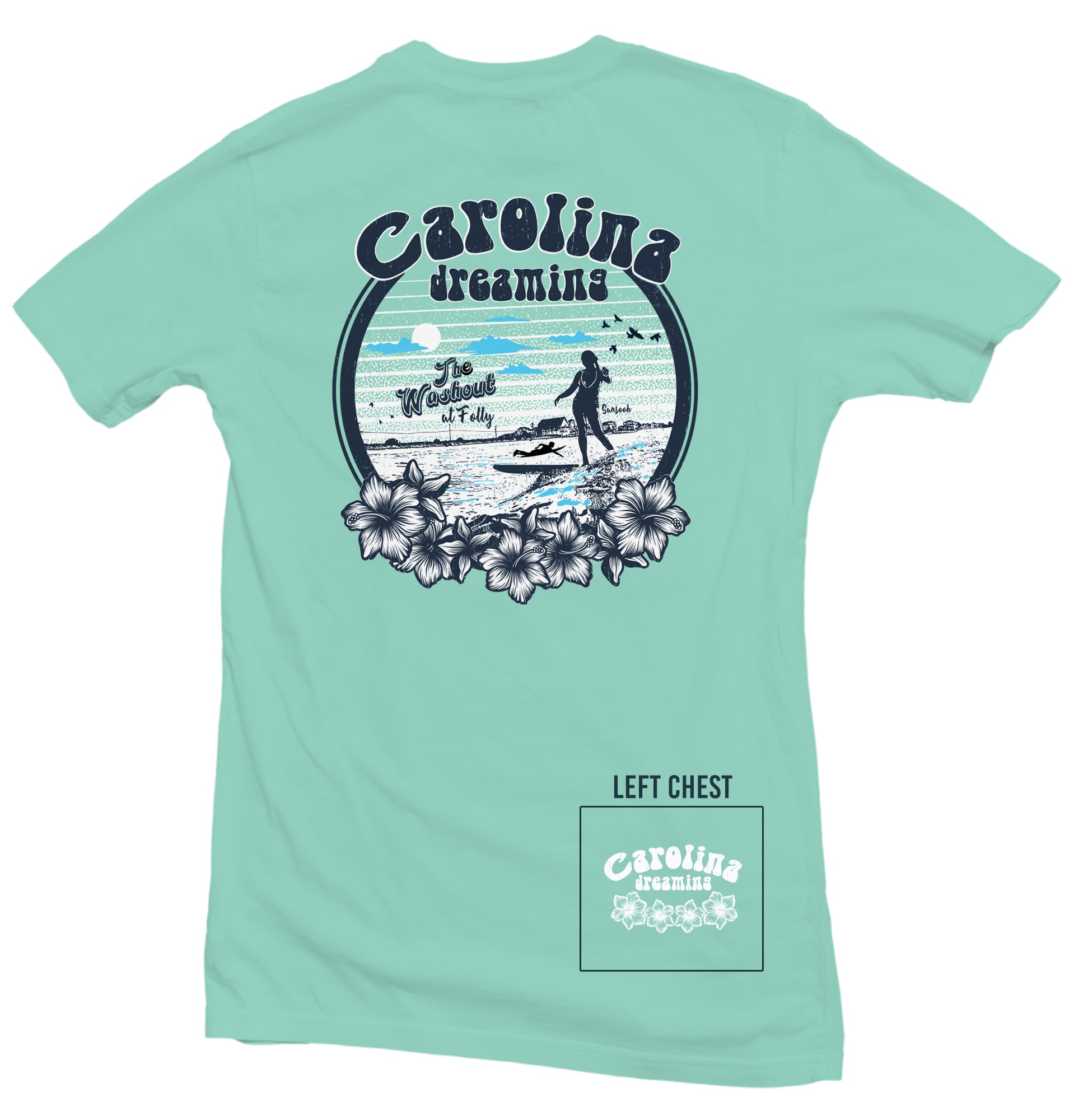 Folly South Carolina tshirts, Vintage Carolina tees